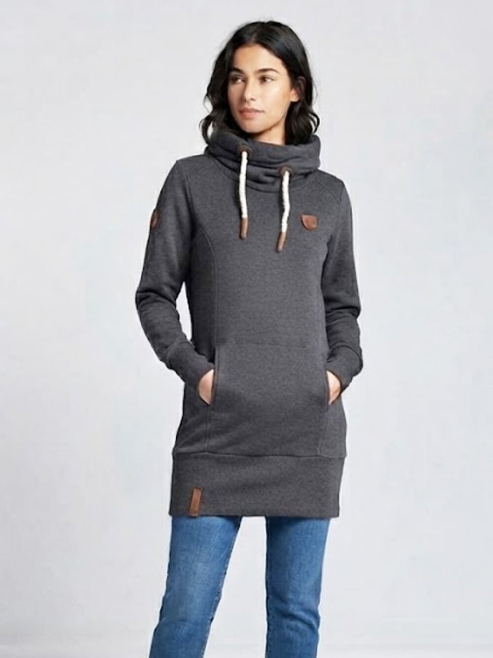 Naketano Cowl Neck Tunic Sweatshirt Medium